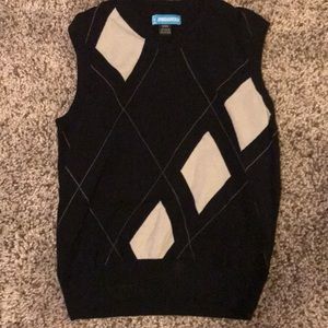 Black and white PGA TOUR golf sweater vest